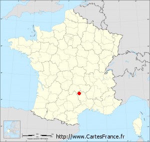 Fond de carte administrative de La Chaze-de-Peyre petit format